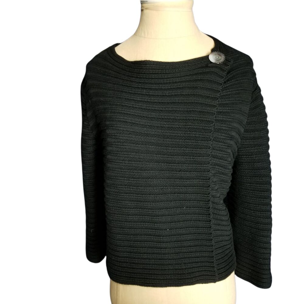 Magaschoni Women's Black Cardigan Size Small